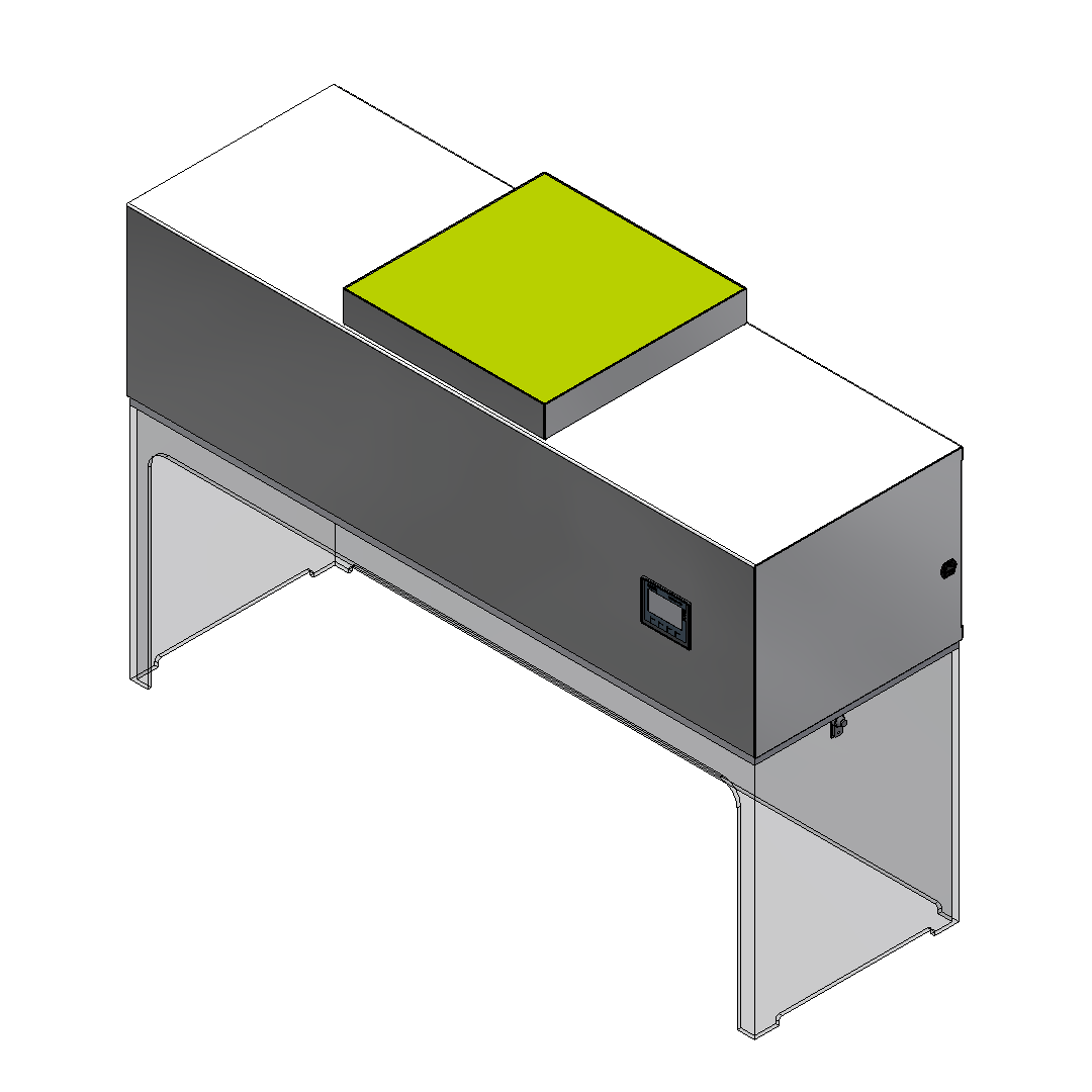Modèle de table à flux laminaire PLATIN, type : Silencieux/Touch