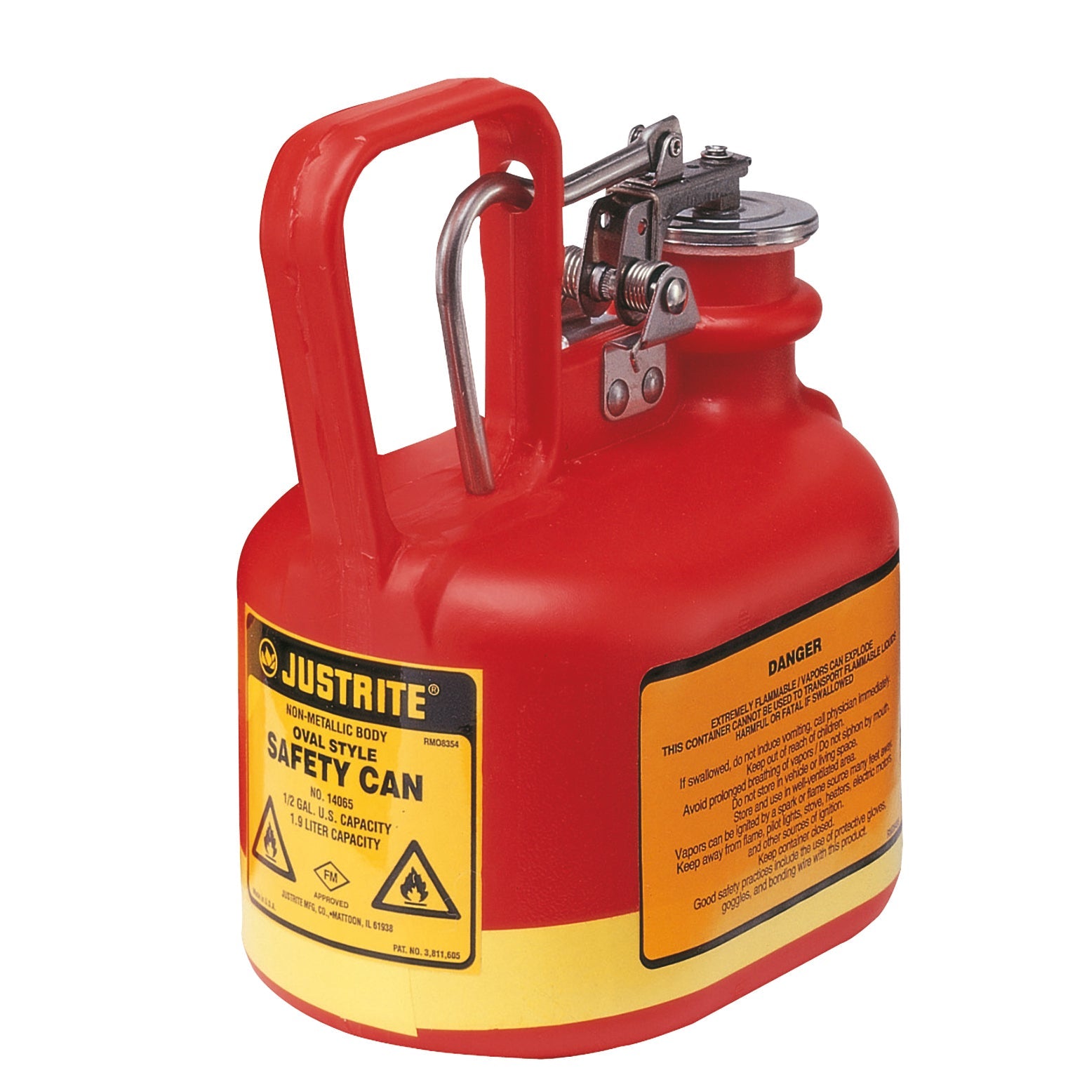 Safety container PE red, 2 L, polyethylen