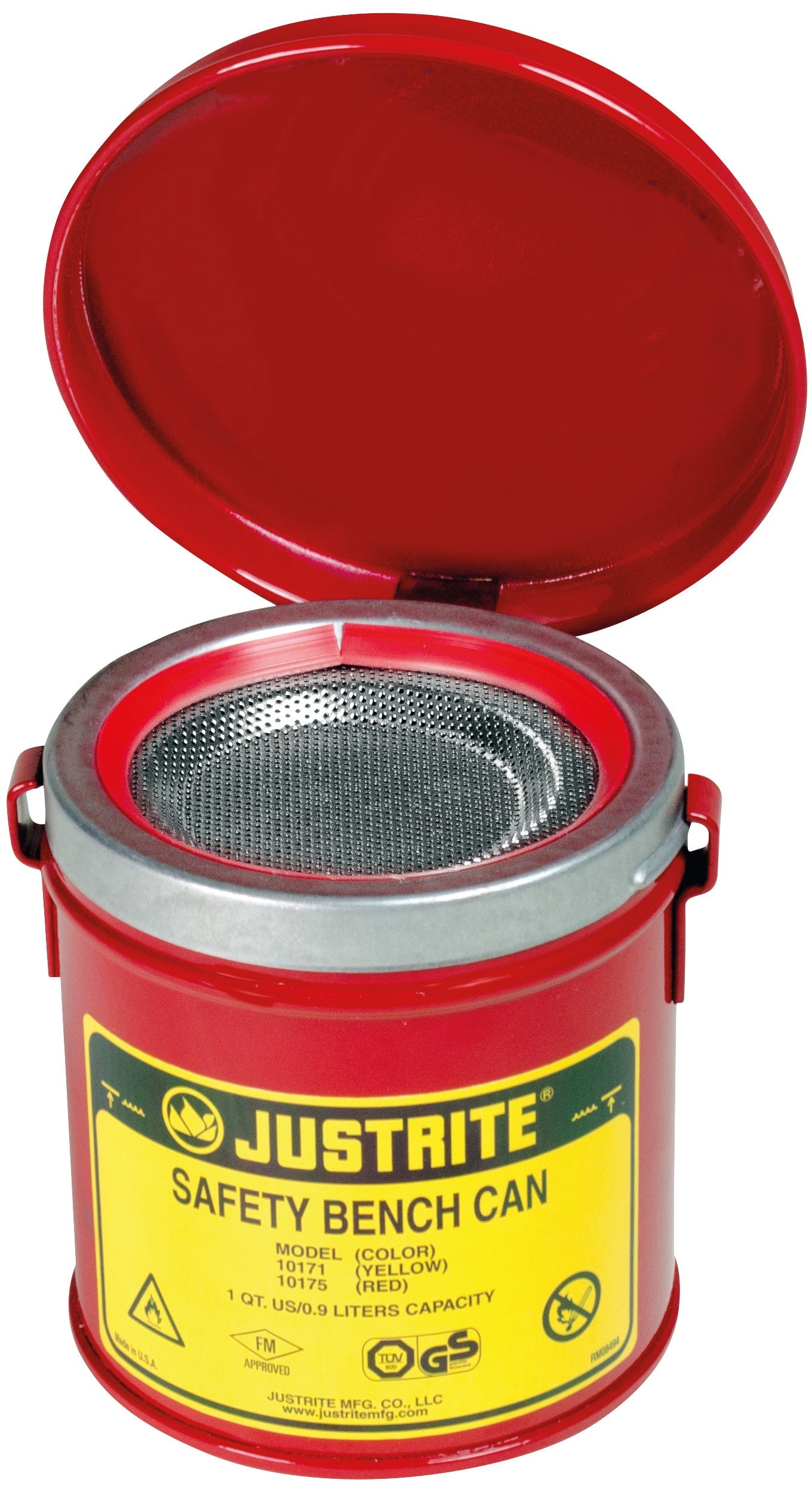 Kleinteilereiniger Stahlblech pulverbeschichtet Rot 1 Liter, Stahlblech verzinkt und pulverbeschichtet
