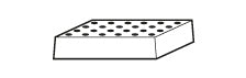 Lochblecheinsatz Standard für Modell(e): S90, S90 mit Breite 600 T=750 mm, Stahlblech pulverbeschichtet glatt